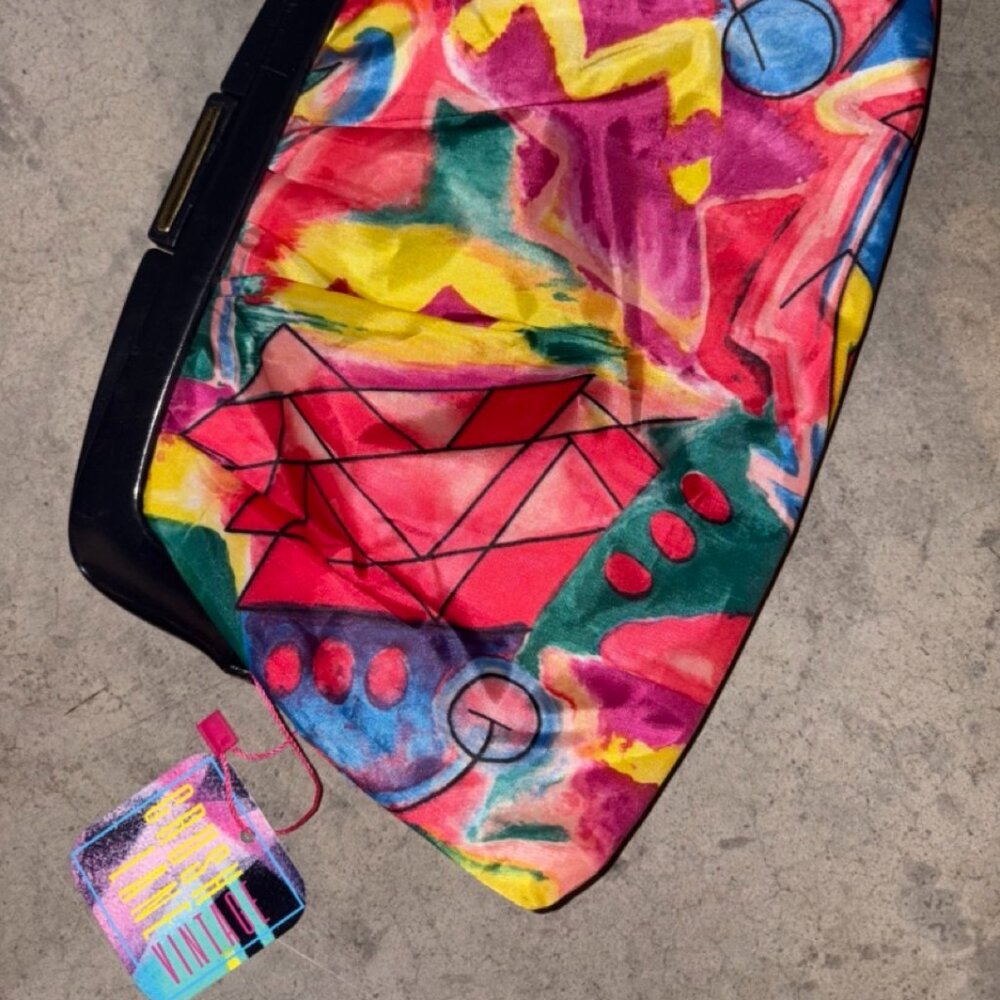 Vintage Colourful Abstract Clutch